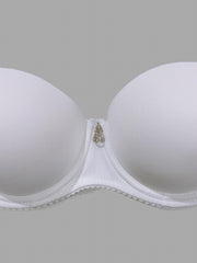 3pcs Solid Push Up Bras with Transparent Straps Women's Lingerie