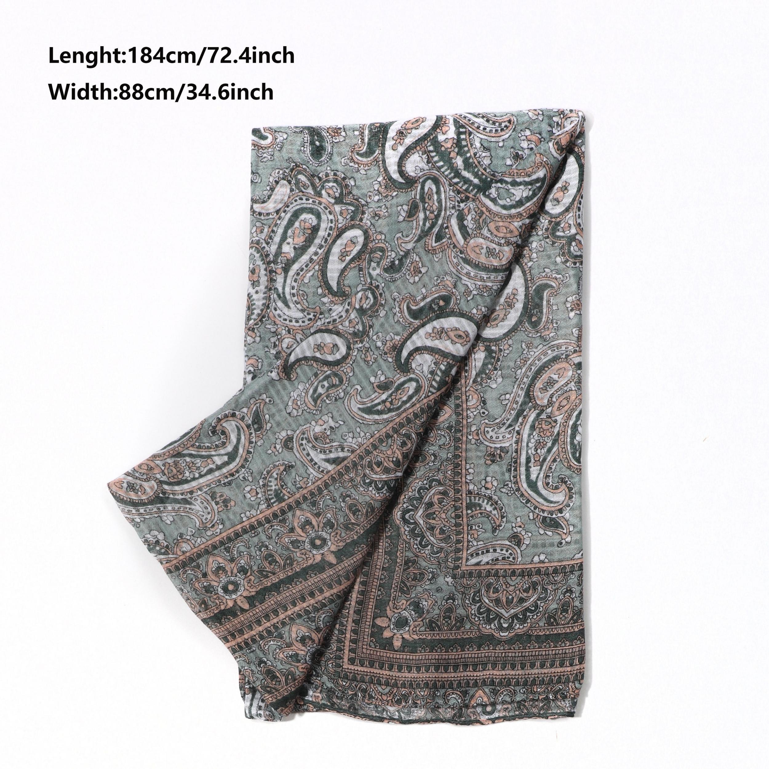 Men's Ethnic Style Cashew Flower Scarf