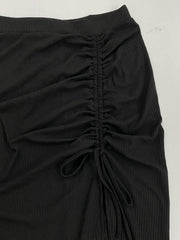 Drawstring Ruched High Waist Summer Skirts Women's Clothing