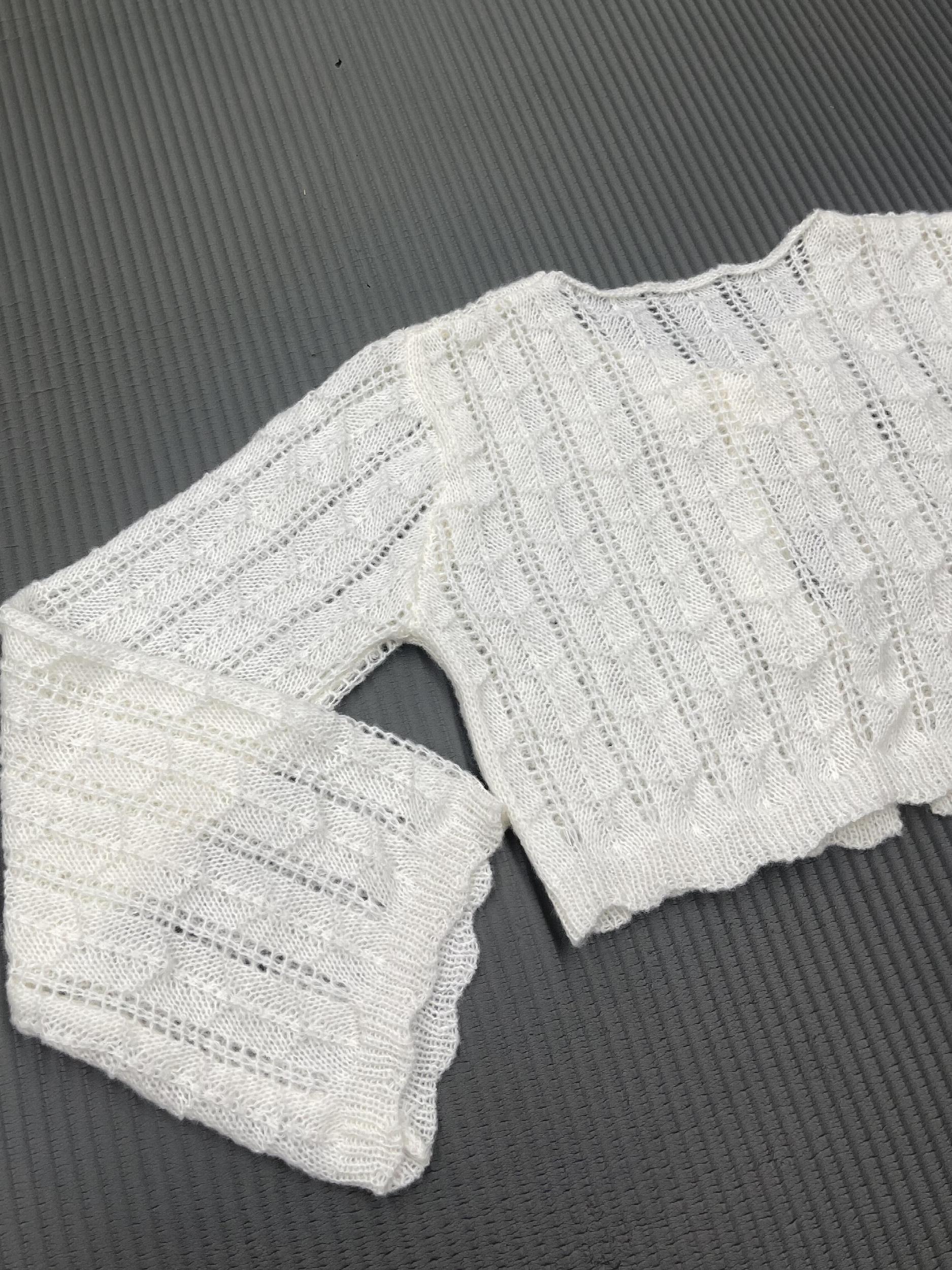 Tie Front Knit Cardigan V Neck Sweater Women's Clothing
