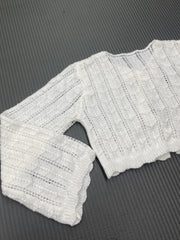 Tie Front Knit Cardigan V Neck Sweater Women's Clothing