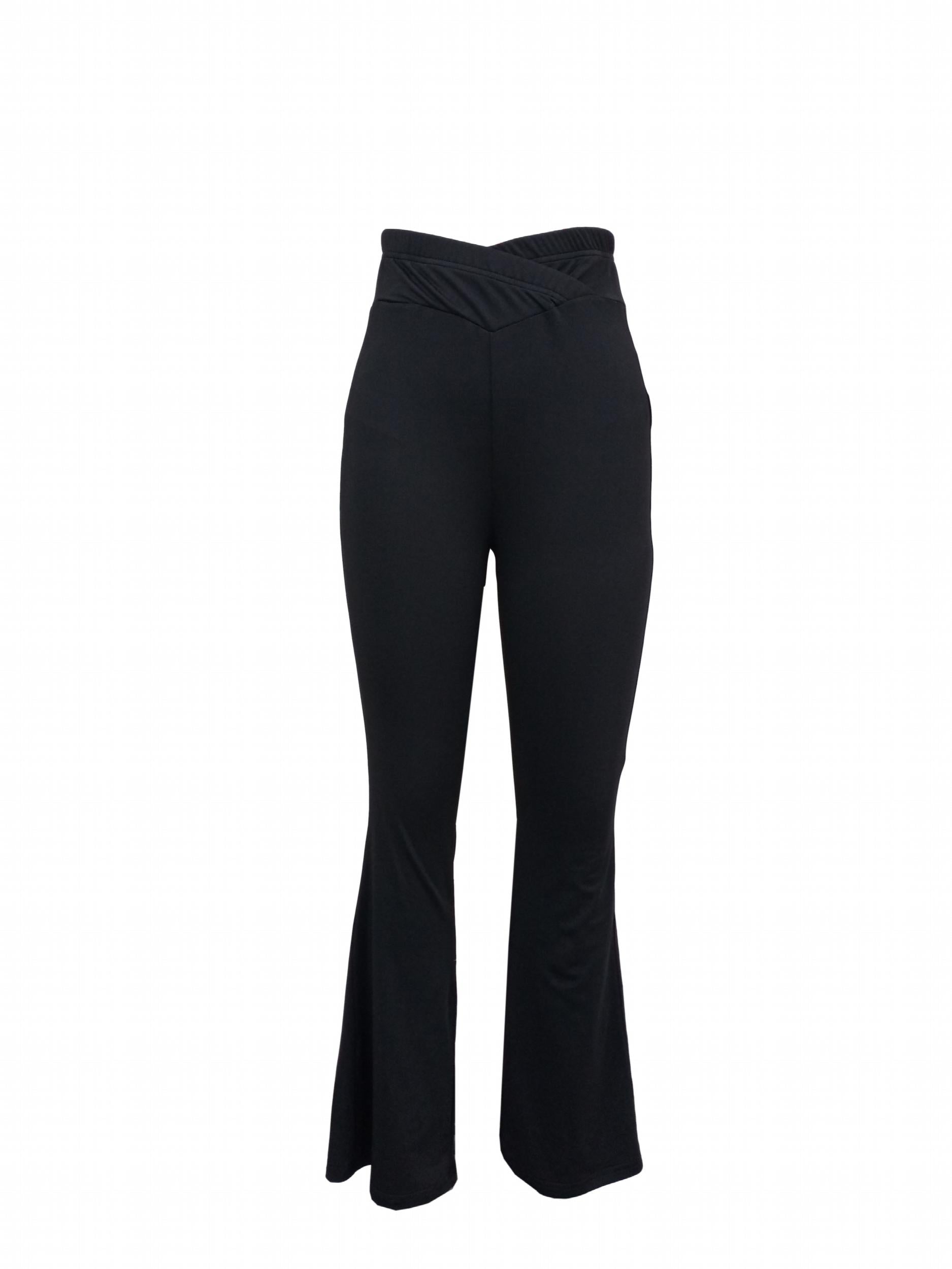 Slim Flare Leg Pants Casual Irregular Waist Pants Spring & Fall