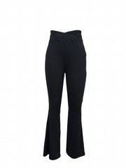 Slim Flare Leg Pants Casual Irregular Waist Pants Spring & Fall