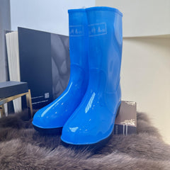 Women's Waterproof High Top Rain Boots Solid Non-slip Outdoor Boots