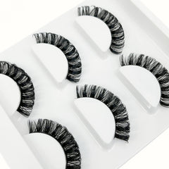 3 Pairs False Eyelashes 14mm D Curling Natural Thick Faux Mink Lashes