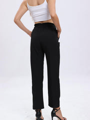 Paper Bag Waist Tapered Pants for Women