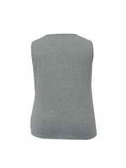 Colorblock Leopard Print V-Neck Tank Top