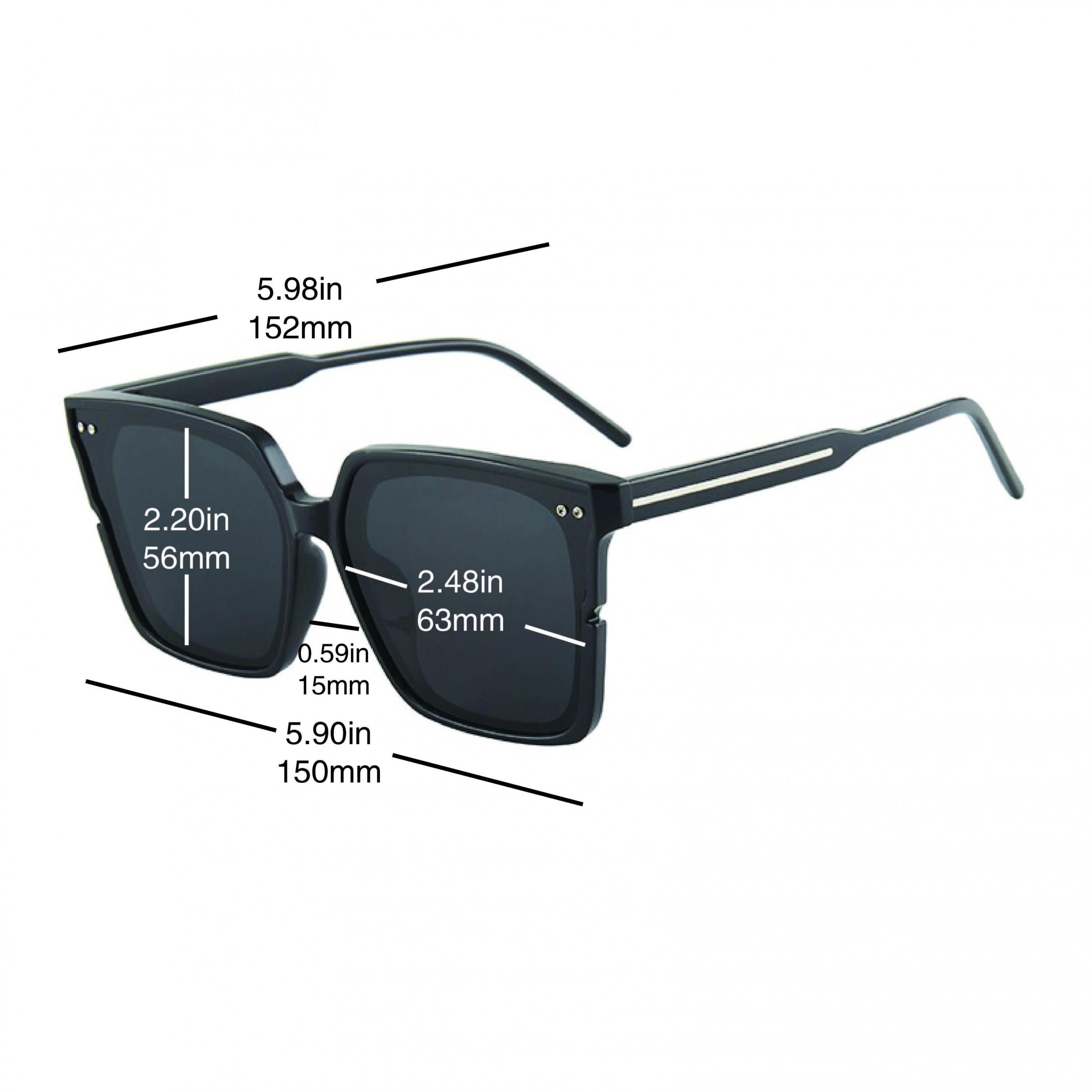 Square Sunglasses Rivet Decor Jelly Glasses UV400
