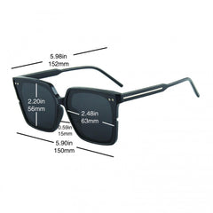 Square Sunglasses Rivet Decor Jelly Glasses UV400