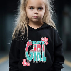 2pcs Girl Print Outfits Girls Hoodies Jogger Pants Set