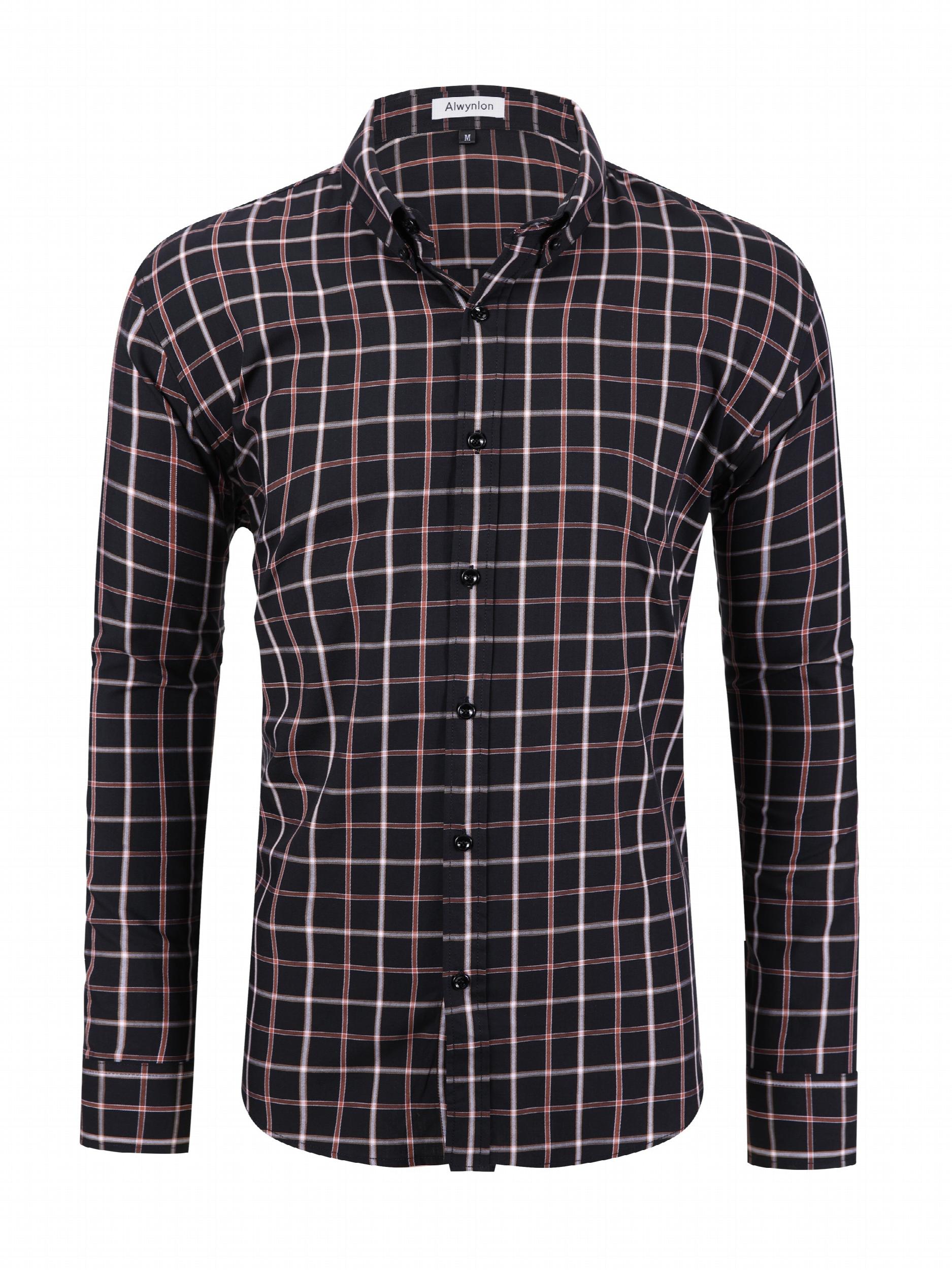 Plaid Print Men's Casual Button Up Long Sleeve Shirt