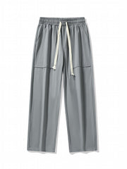 Men's Drawstring Loose Long Pants With Pockets for Spring & Summer