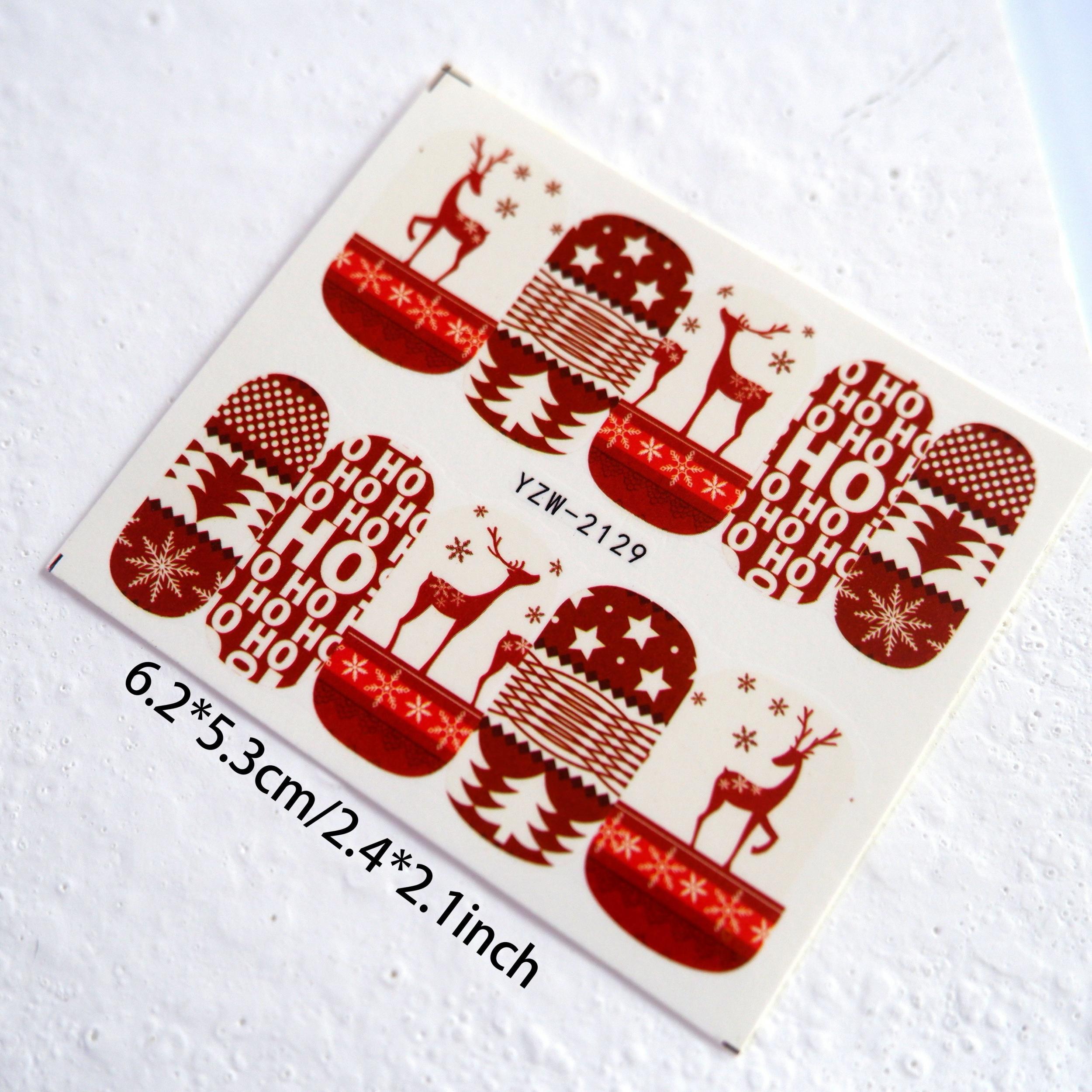 Christmas Water Nail Art Stickers Decals