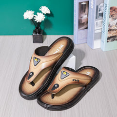 Men's Casual Letter Print Flip Flops Arch Support Lightweight Non slip Sandals