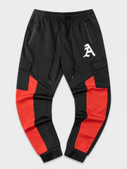 Men's Block Cargo Pants Flap Pocket Drawstring Jogger