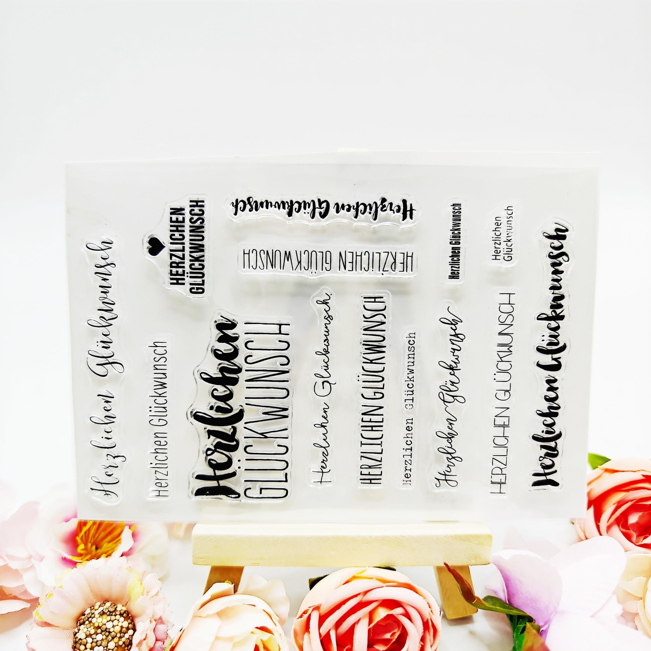 Birthday Seal Stamp DIY Silicone Transparent Gift 16 x 10cm