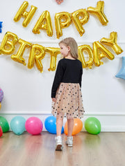 Girls Sequin Princess Dress Long Sleeve Party Dress