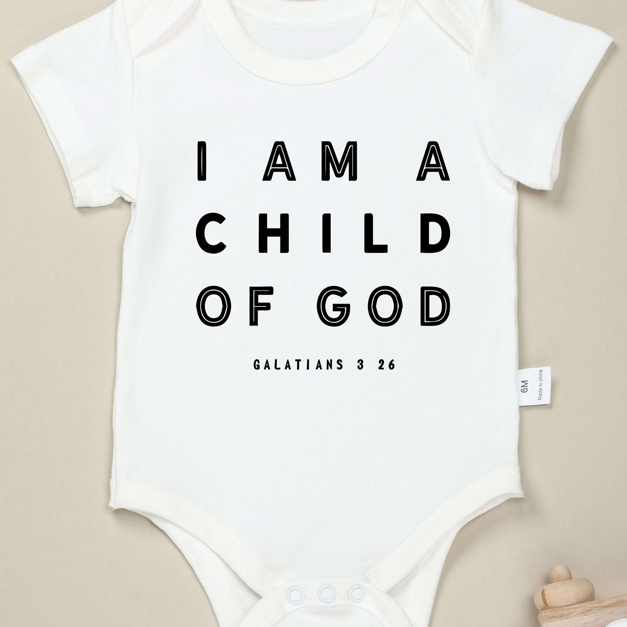 Baby Cotton Romper I Am A Child Of God Onesie Clothes
