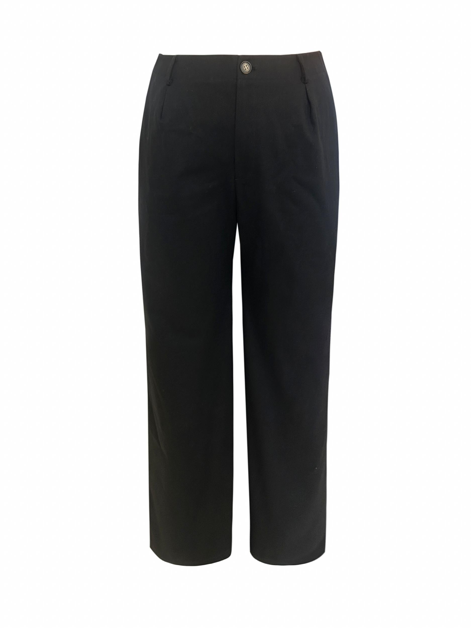 Women's Plus Solid High Rise Straight Leg Trousers With Pockets
