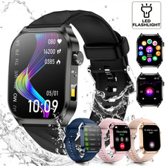 2-in-1 Smartwatch 1.2" Touch Screen LED Flashlight Music Control
