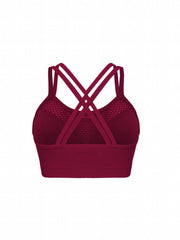 5pcs Stretch Hollow Criss Cross Sports Bra for Women