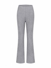Ribbed Flared Pants Casual Women's Clothing