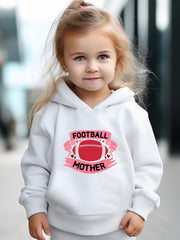 Rugby Pattern Long Sleeve Hooded Sweatshirt Girls Comfy Hoodies