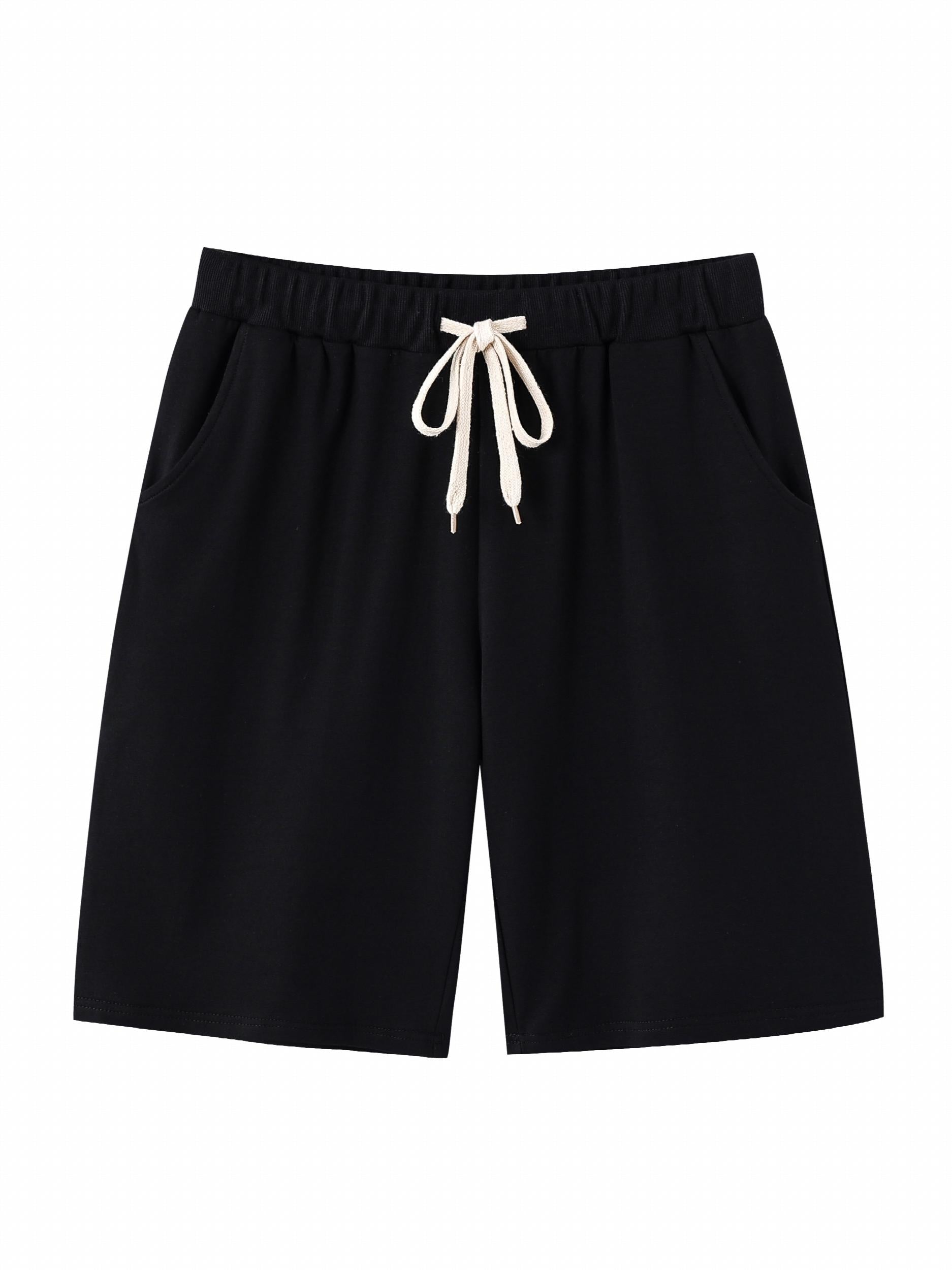 Summer Drawstring Loose Shorts Elastic Waist Sports Biker Yoga Shorts