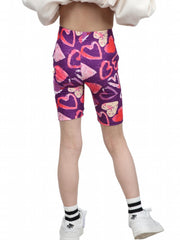 Toddler Girls Heart Graphic Elastic Waist Biker Shorts