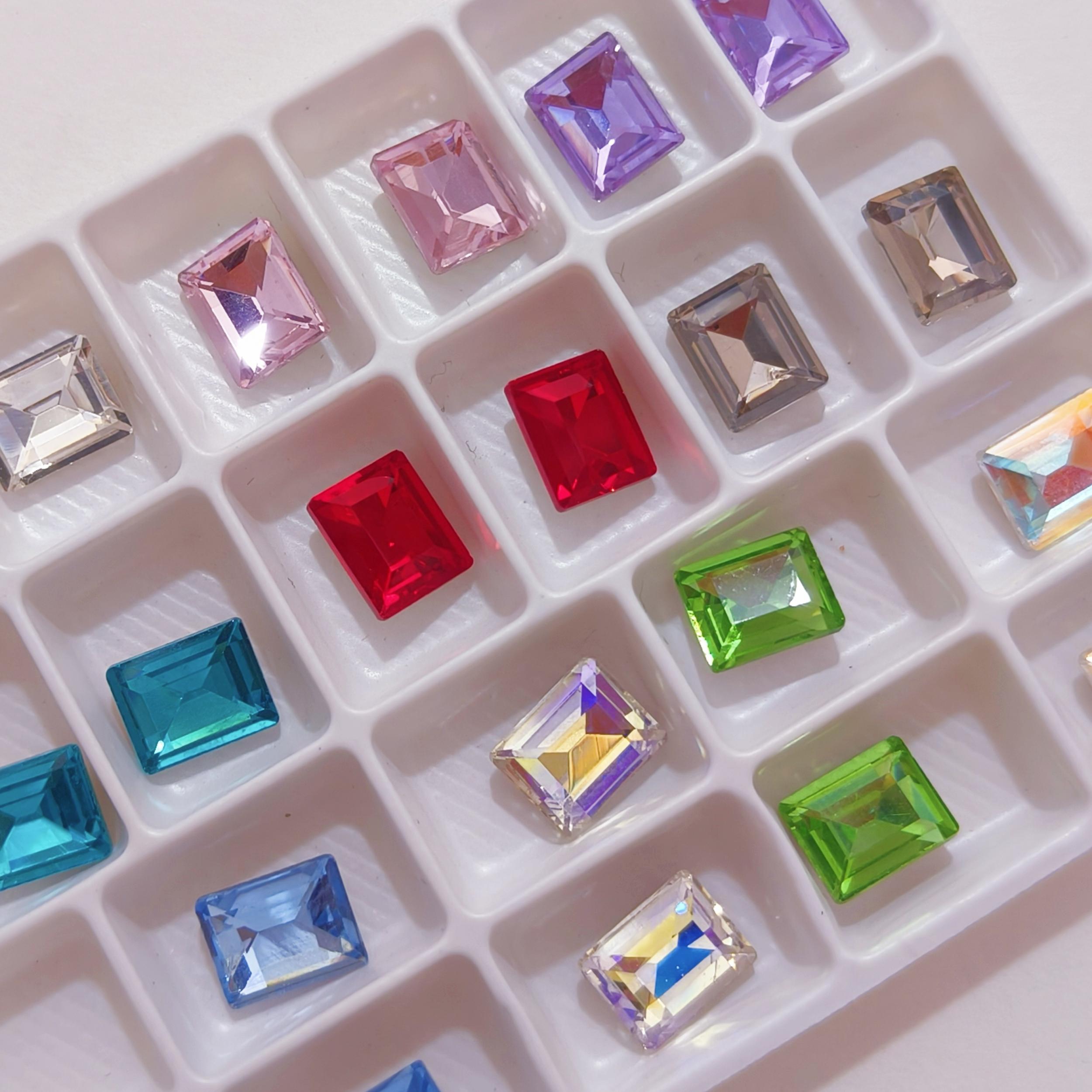 10pcs Colorful Crystal Glass Rhinestone Nail Art Accessories