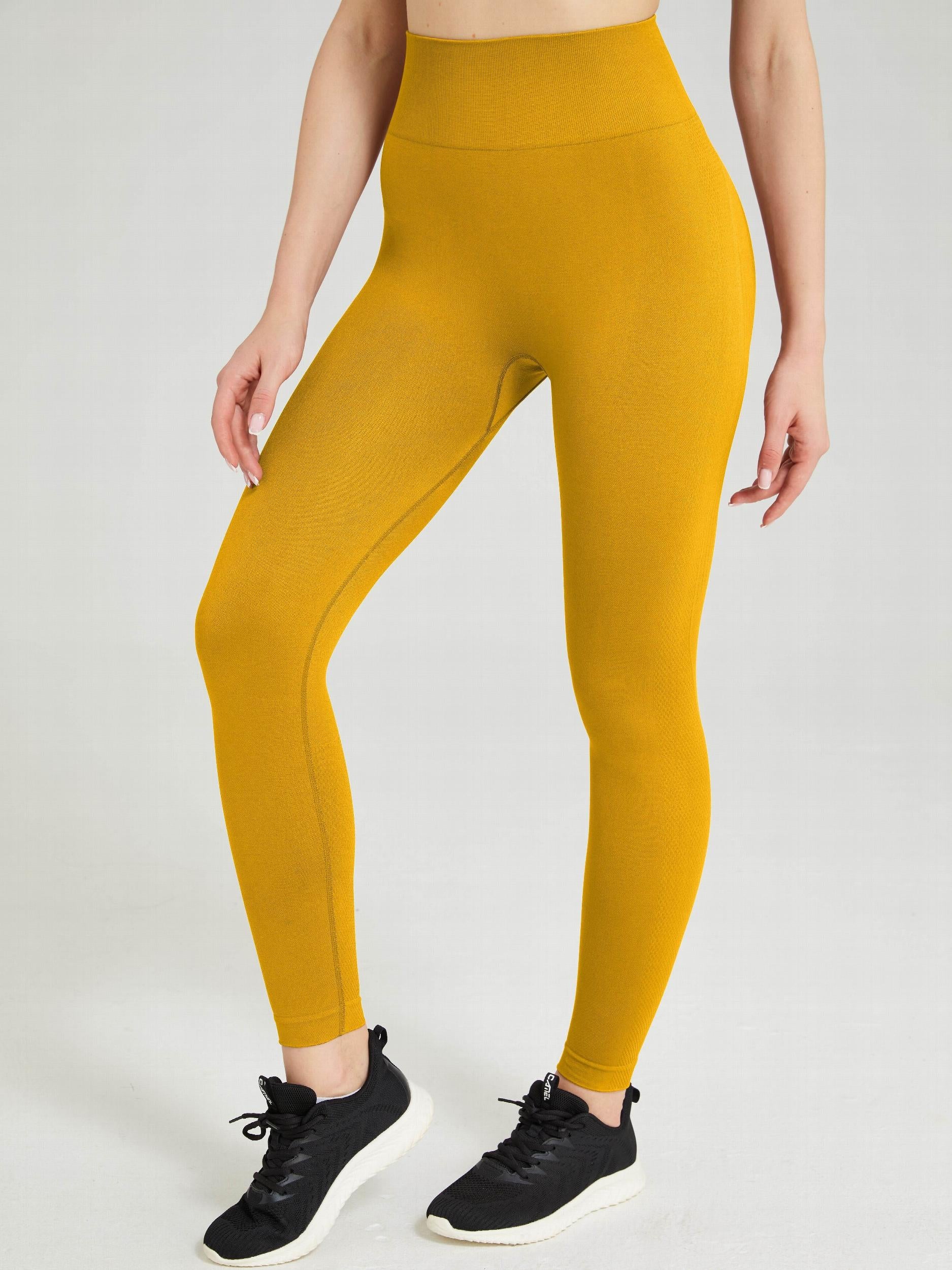 Solid Yoga Workout Pants Fitness Running Sports Leggings Women's Activewear