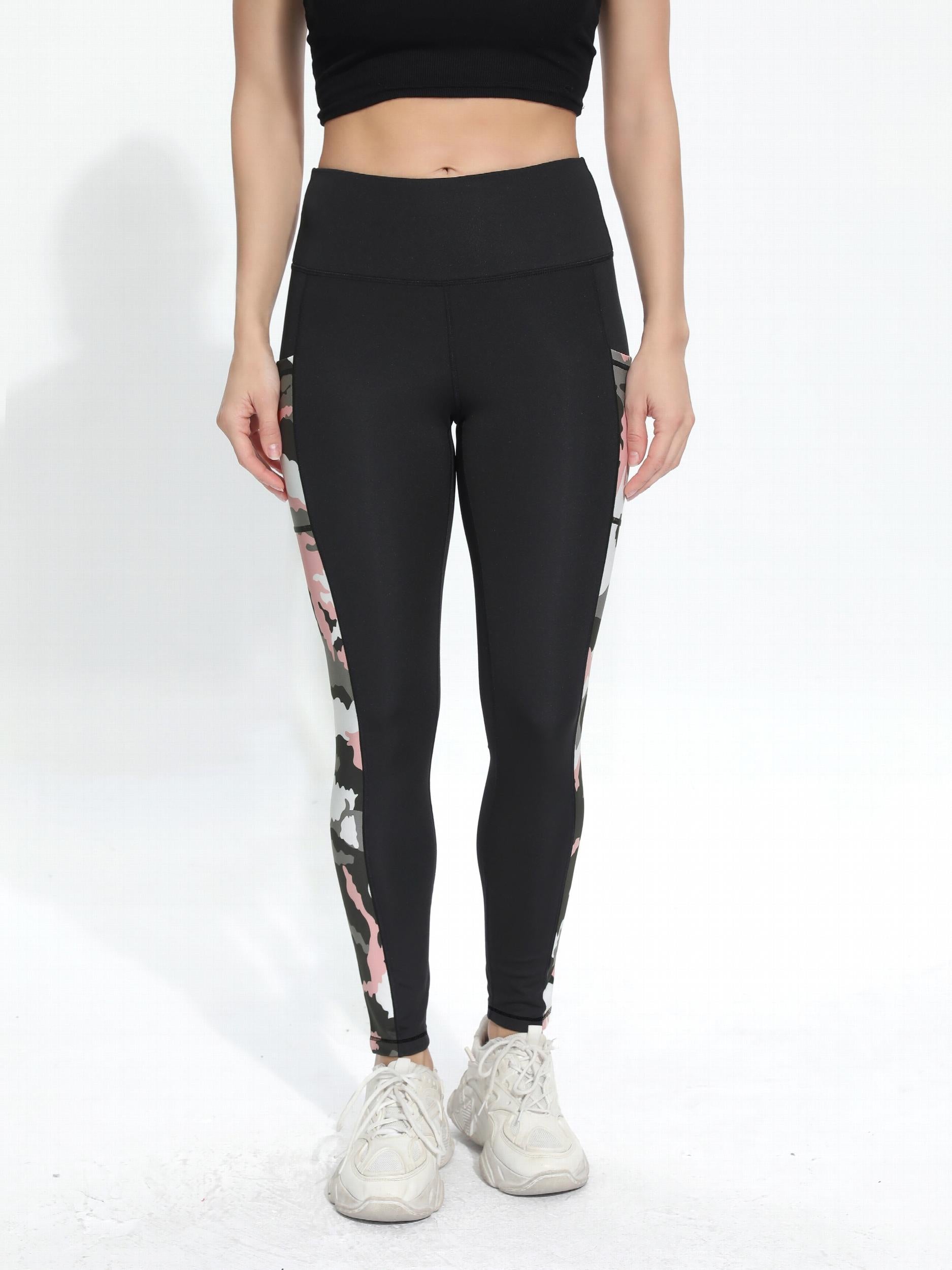 Camo High Stretch Yoga Pants Slim Fit With Pocket