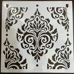 Large Flower Damask Stencil Template for Home DIY Painting