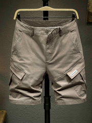 Men's Casual Cargo Shorts with Button Pockets