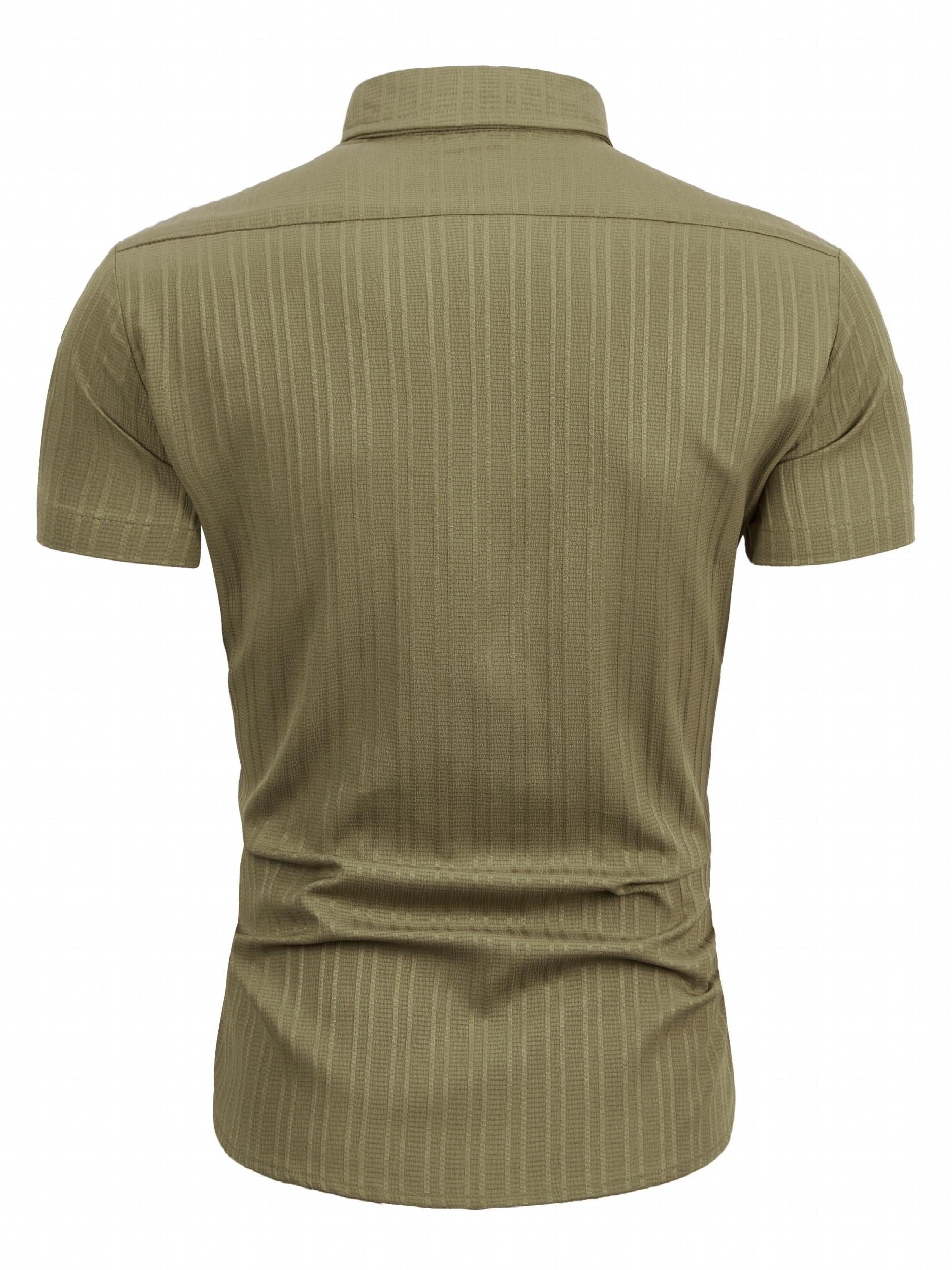 Men's Casual Short Sleeve Shirt for Summer Vacation