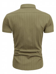 Men's Casual Short Sleeve Shirt for Summer Vacation