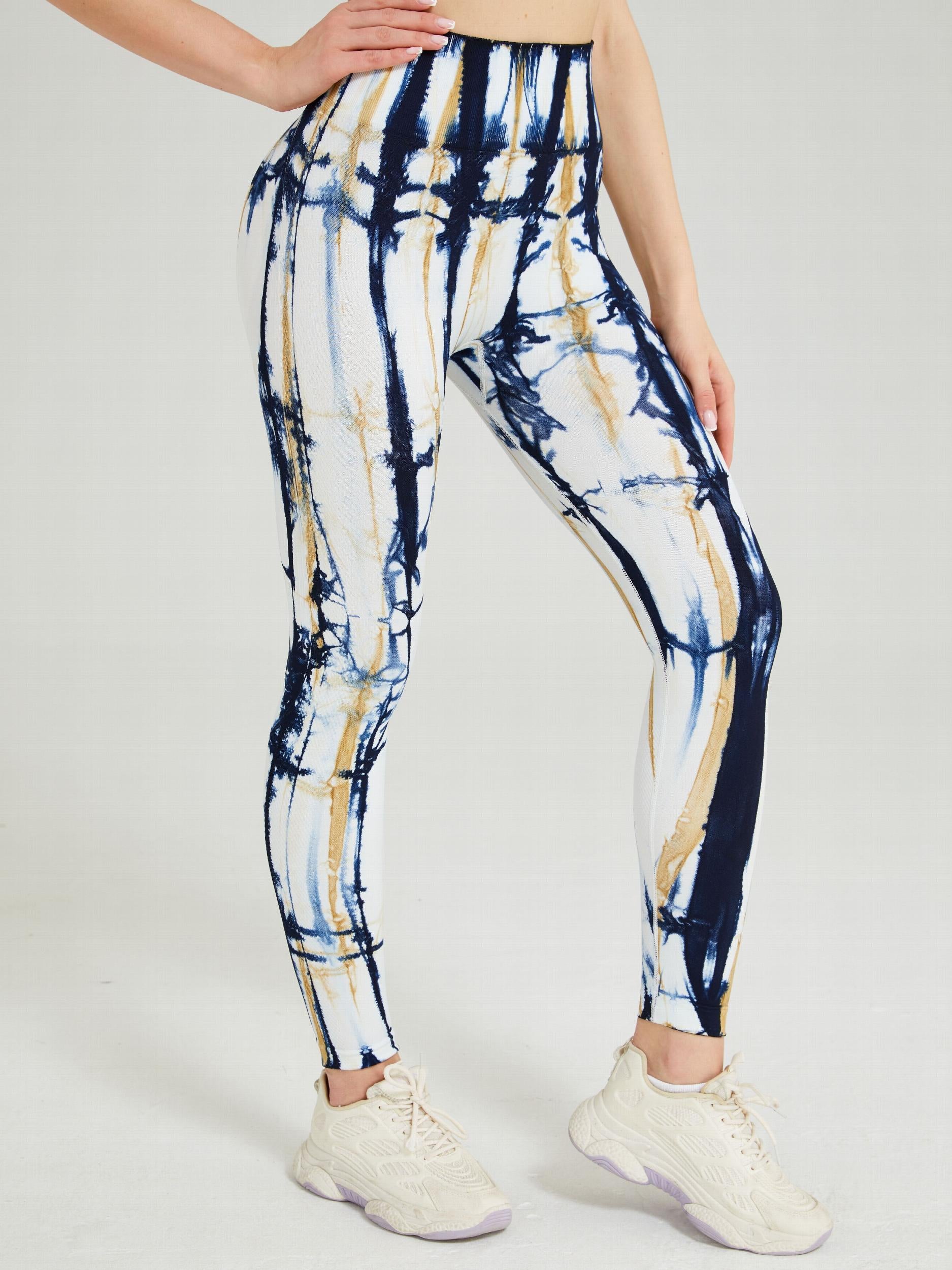 Tie Dye Seamless Fitness Yoga Leggings High Stretch Pants
