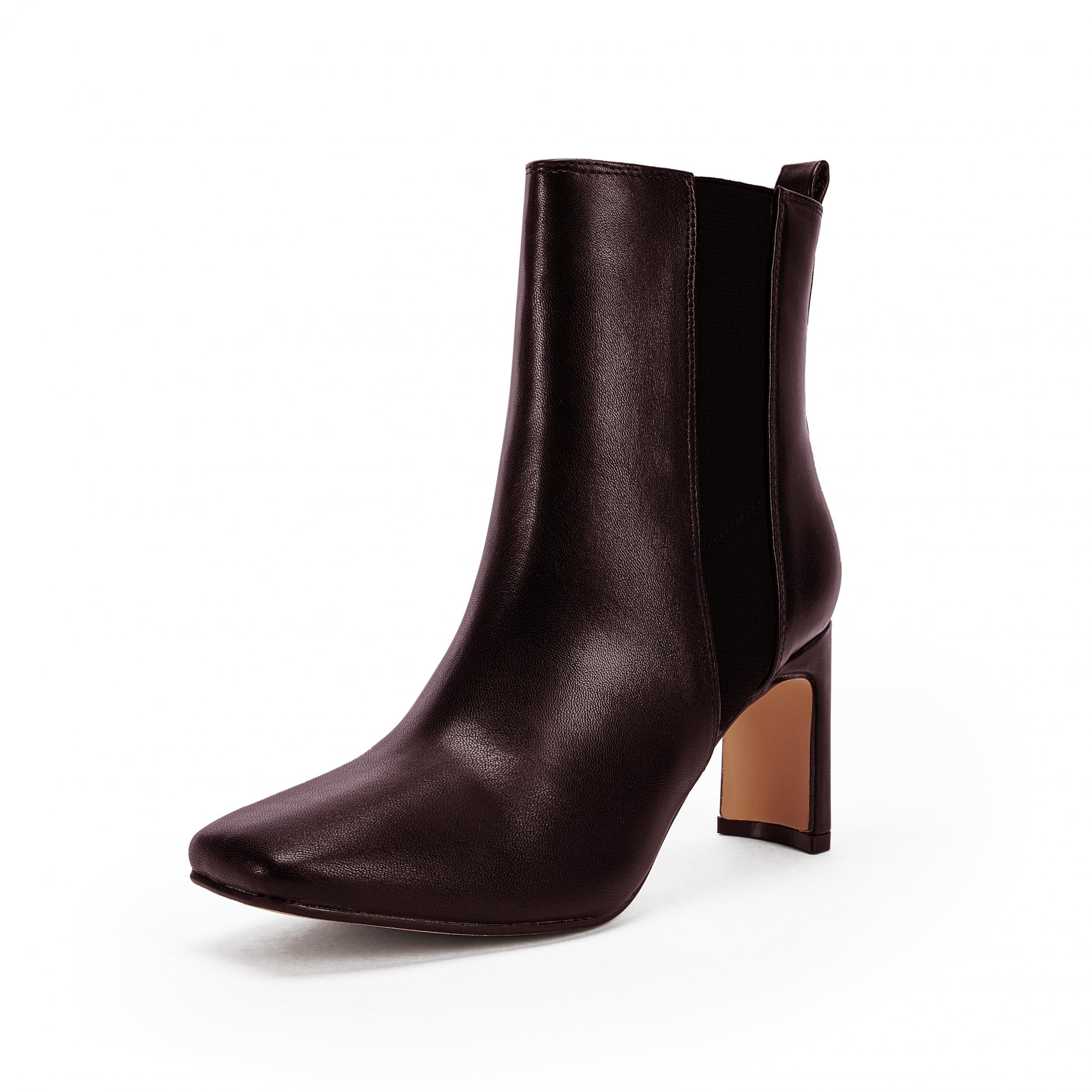 Women's Square Toe High Heel Ankle Boots