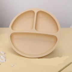 Silicone Baby Dinner Plate Divided Grid Tableware High Temperature Resistant