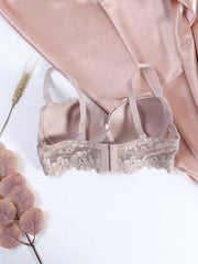 Lace Push Up Bra Breathable Scallop Trim Women's Lingerie