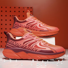 Men's Breathable Running Shoes Non Slip Lace Up Sneakers Outdoor