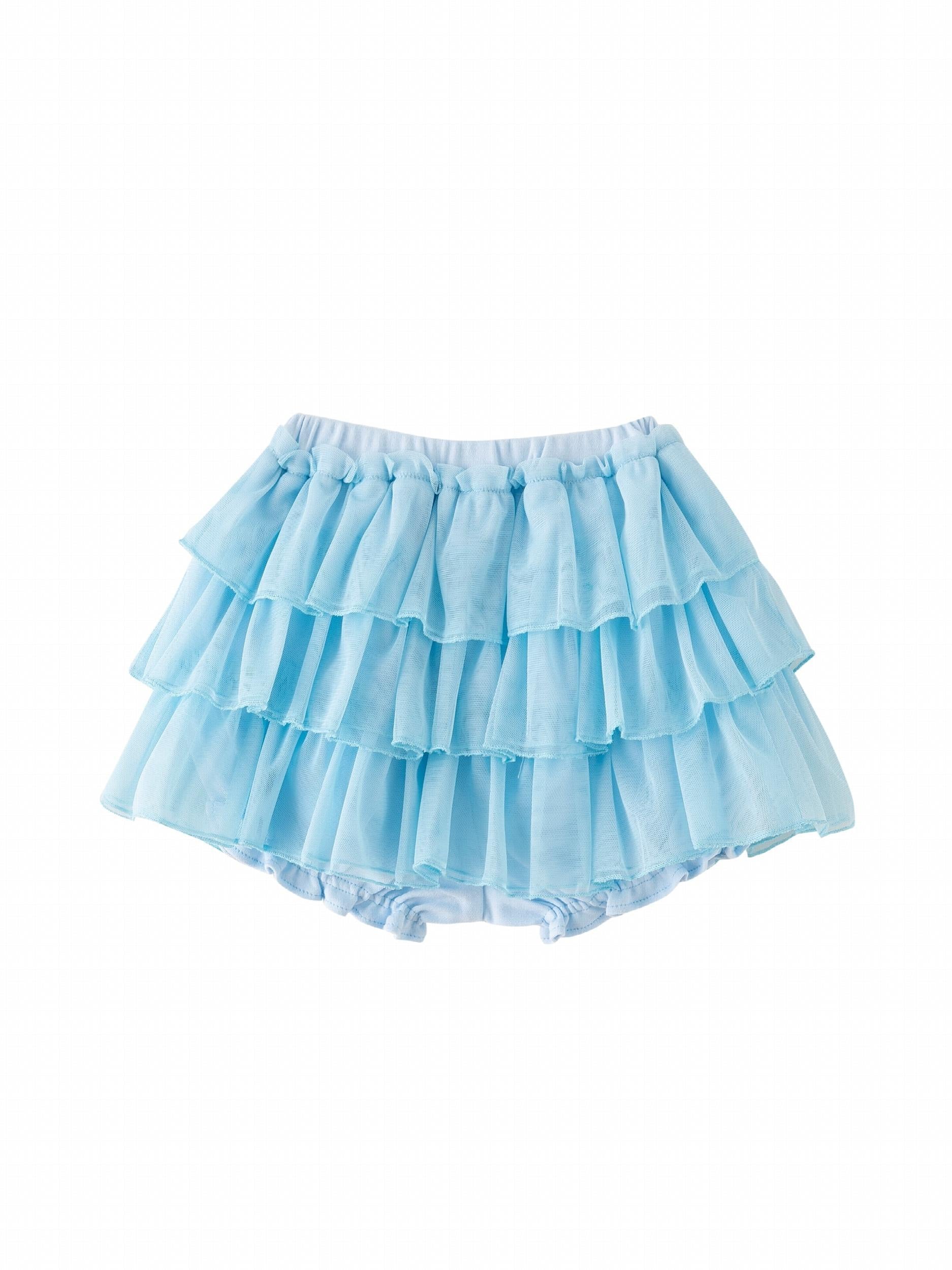 Girls Elastic Waist Tulle Mesh Skorts Kids Summer Clothes