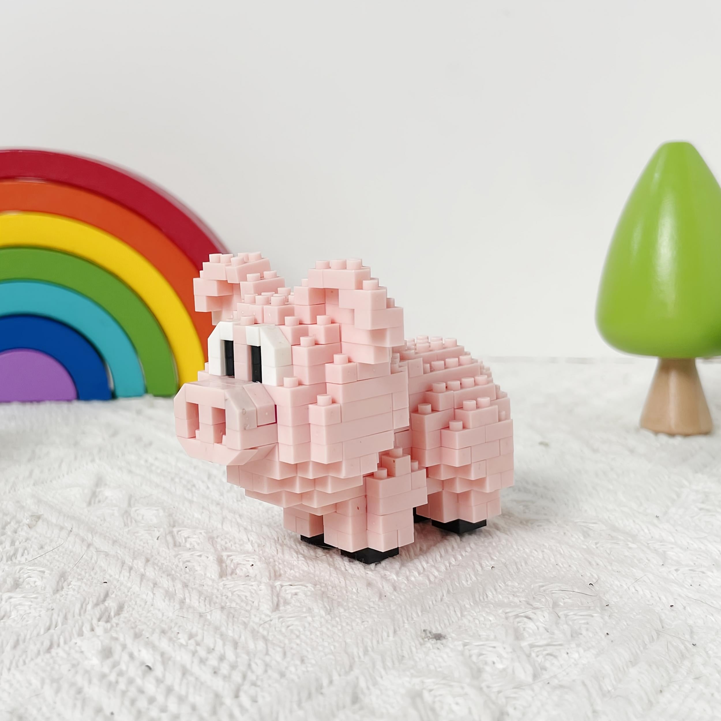 Cute Animal Building Blocks Model 3D Assembly Toy for Hand Eye Coordination
