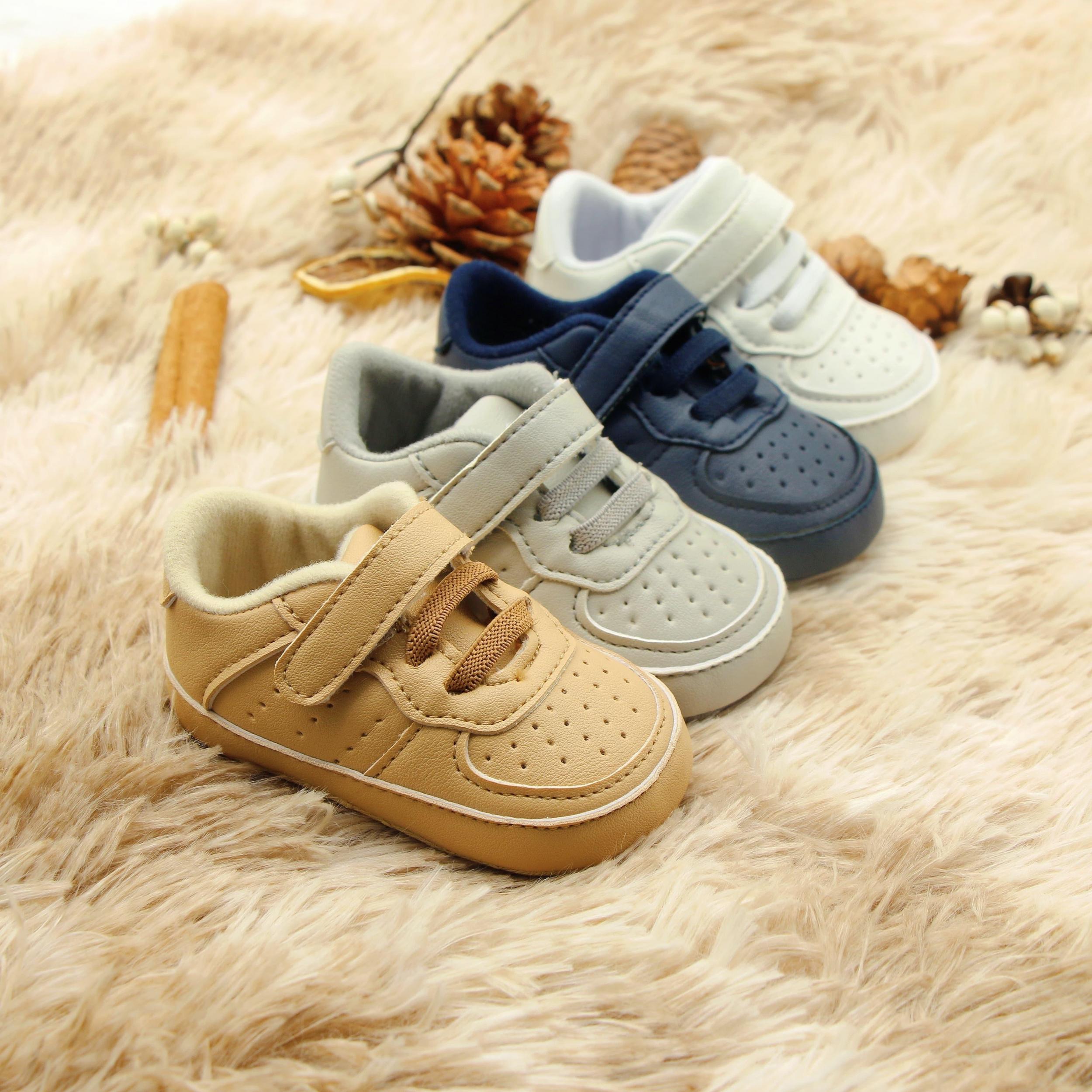 Baby Boys Hook & Loop Sneakers Lightweight & Non Slip