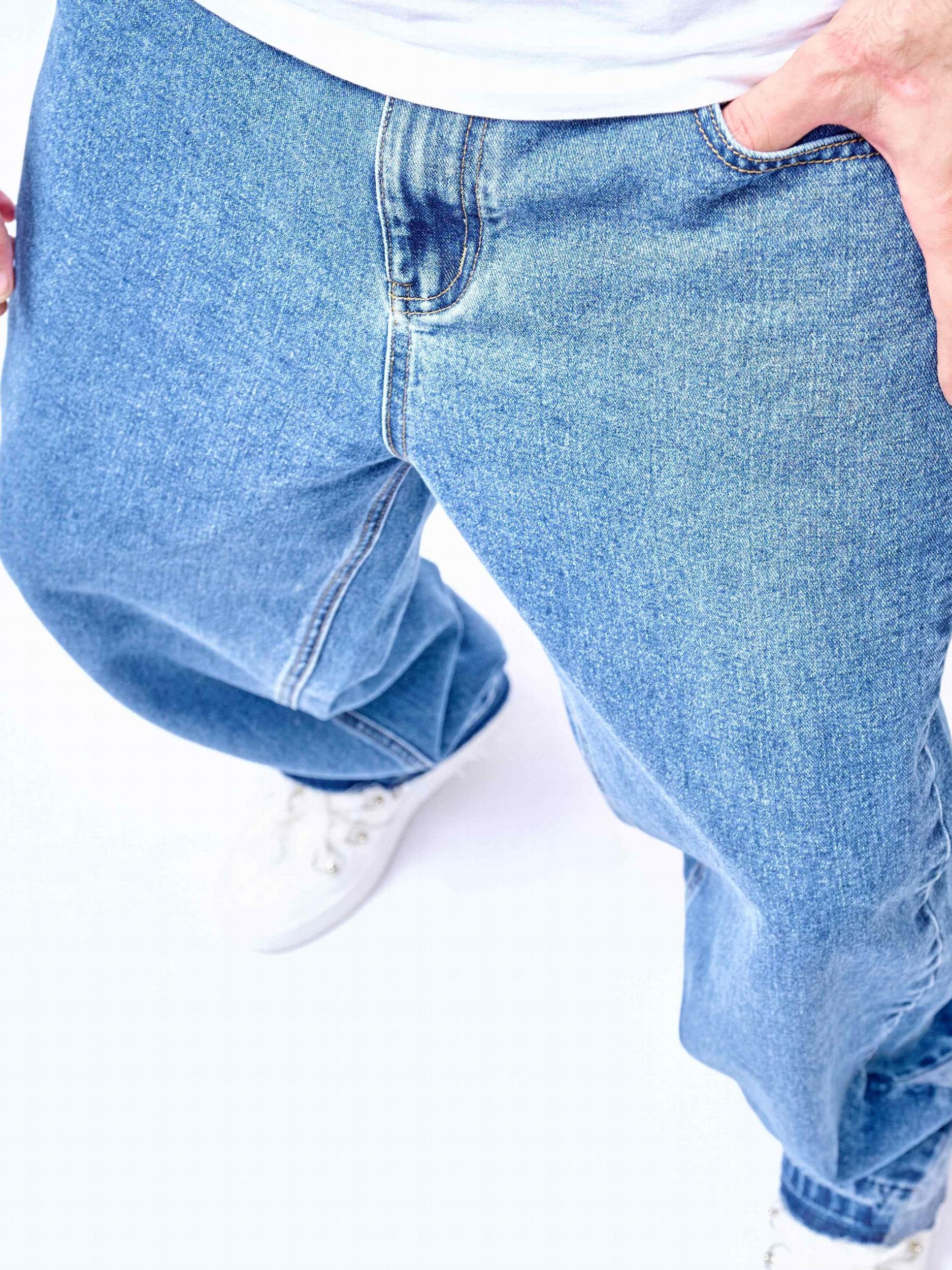 Men's Distressed Destroyed Washed Denim Jeans Straight Fit