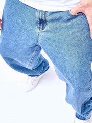 Men's Distressed Destroyed Washed Denim Jeans Straight Fit
