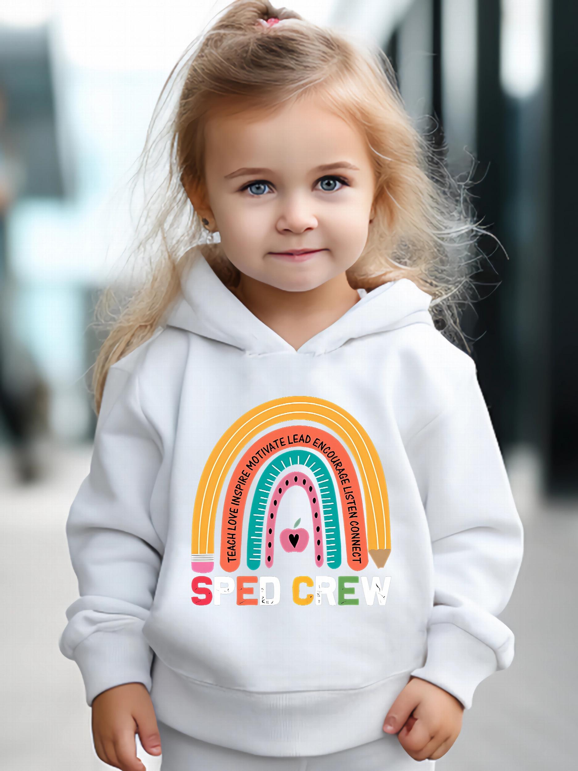 Girls Rainbow Hooded Sweatshirt & Sweatpants Set