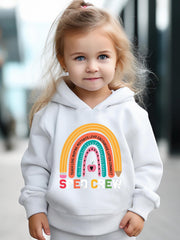 Girls Rainbow Hooded Sweatshirt & Sweatpants Set