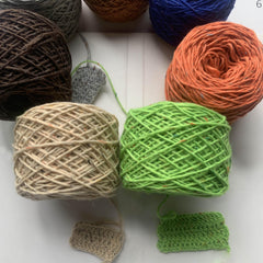 100m Colored Dotted Wool Yarn Medium Thick