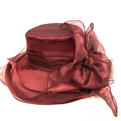 Big Flower Derby Hat Organza Sun Hat Women Church Hat For Wedding